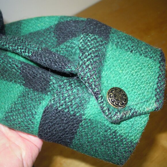 Vintage Ak-Jac Wool Jacket Men’s Green Black Plaid Hunting Chore Mackinaw SMALL - Picture 5 of 9